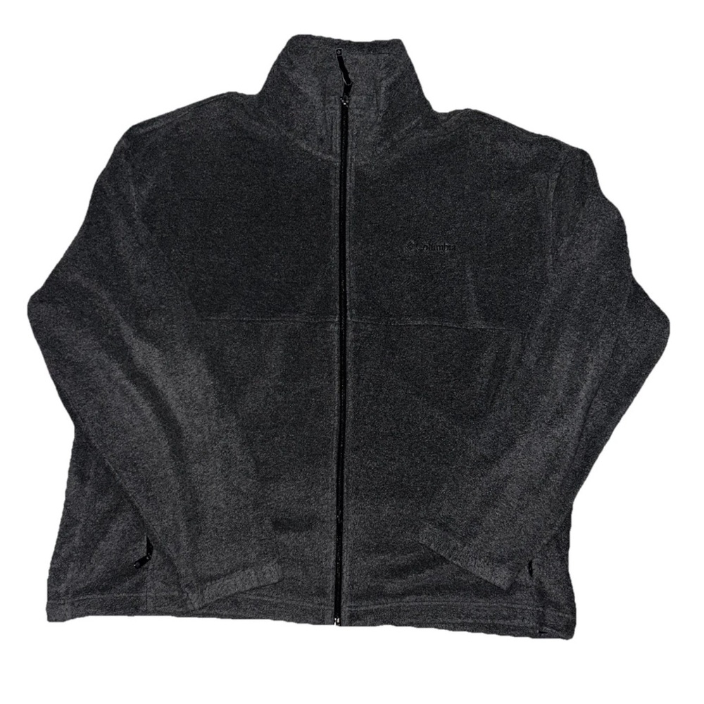 Columbia Full Zip Charcoal Gray Fleece Jacket Men's XXL